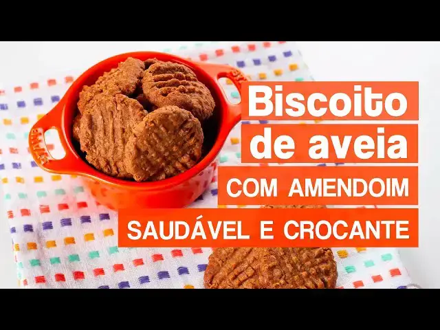 'Video thumbnail for Biscoito de aveia com amendoim - SUPER CROCANTE E FÁCIL DE FAZER!'