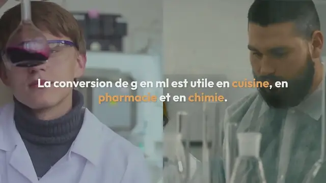 'Video thumbnail for Conversion de grammes en ml'