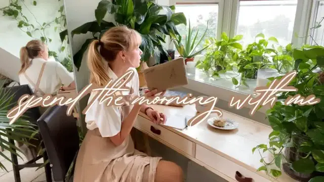 'Video thumbnail for my 6AM morning routine (...sort of)'
