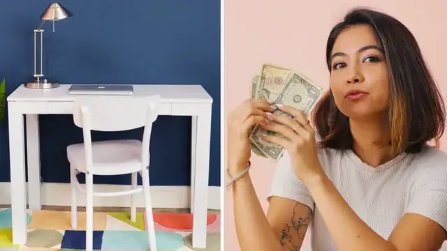 'Video thumbnail for $32 Turns A Plain Desk Into a Creative Space'