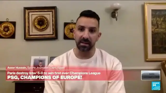 'Video thumbnail for Champions League: 'Congrats to PSG' says Inter-Milan supporter Asser Hussain'