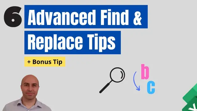 'Video thumbnail for 6 Advanced Find and Replace Tricks 🔎 Plus a Bonus Trick'