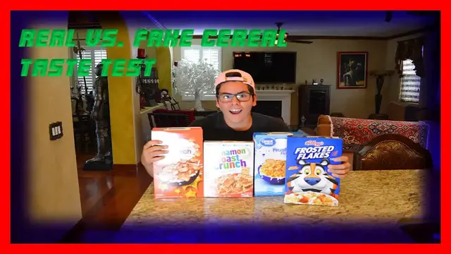 'Video thumbnail for FAKE OR REAL CEREAL (Taste Test) IS IT WORTH BUYING REAL CEREAL, MYTH DEBUNKED'