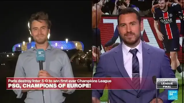 'Video thumbnail for Paris destroys Inter 5-0 to win first-ever Champions League title'