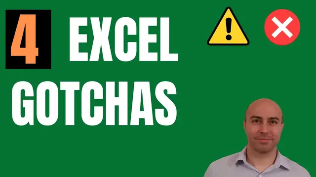 'Video thumbnail for Excel GOTCHAS and Booby Traps 🧨⚠️ | How To Avoid and Overcome Them'