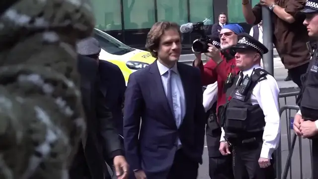 'Video thumbnail for WATCH: Russell Brand arrives at Southwark Crown Court to enter pleas to rape and sexual assault charges'
