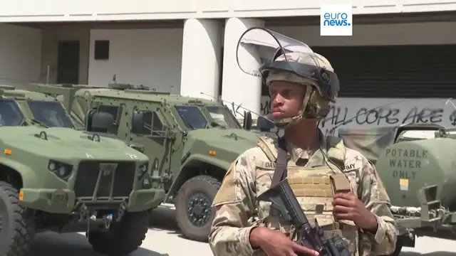 'Video thumbnail for US appeals court allows Trump to keep control of National Guard in Los Angeles'