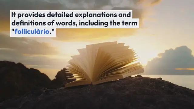 'Video thumbnail for folliculàrio : The Dizionario Italiano for Italian​ vocabulary'