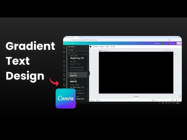 'Video thumbnail for How To Add A Gradient To Text In Canva'