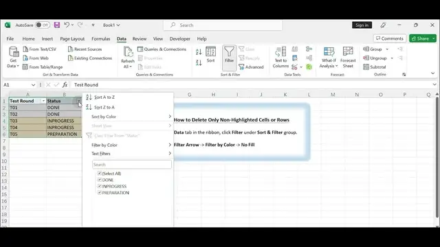 'Video thumbnail for How to Deleting Non Highlighted Cells'