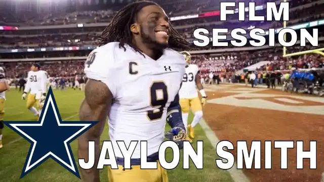 'Video thumbnail for law nation sports: jaylon smith film session: cowboys linebacker analysis & college highlights'