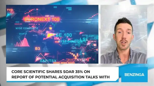 'Video thumbnail for Core Scientific Shares Soar 35% on Report of Potential Acquisition Talks with CoreWeave'