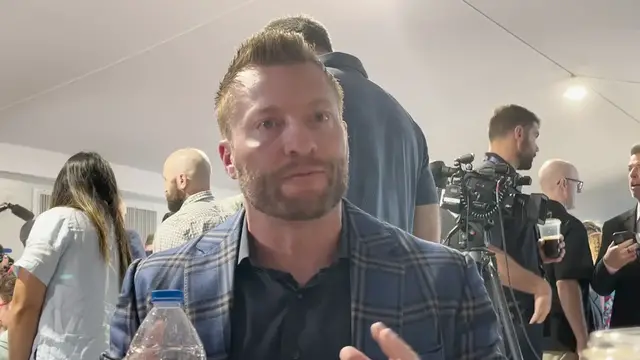 'Video thumbnail for WATCH: Sean McVay on Liam Coen'