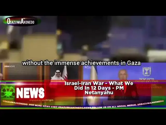 'Video thumbnail for Israel-Iran War - What We Did In 12 Days - PM Netanyahu'