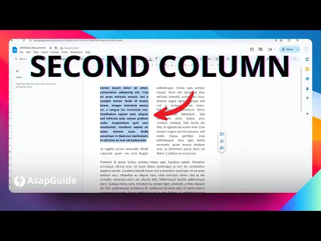 'Video thumbnail for How to Add a Second Column to a Document in Google Docs'