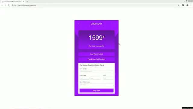 'Video thumbnail for How To Make Online Payment UI Design Using HTML And CSS _ HTML CSS Tutorials'