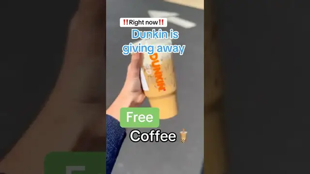 'Video thumbnail for Dunkin' Donuts: Get FREE Coffee Now!'