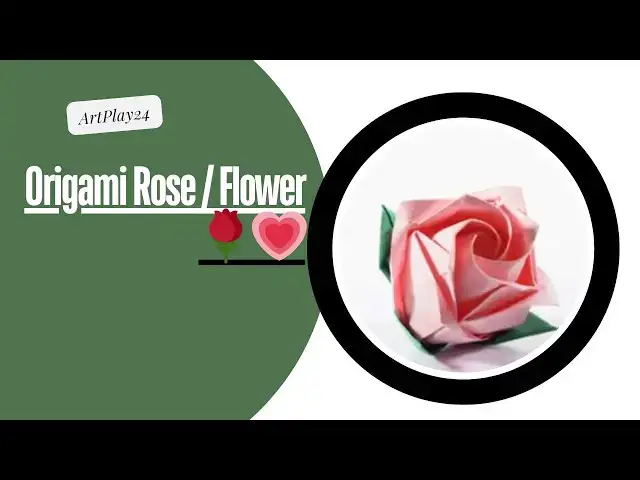 'Video thumbnail for Origami Rose / Flower 🌹💗'