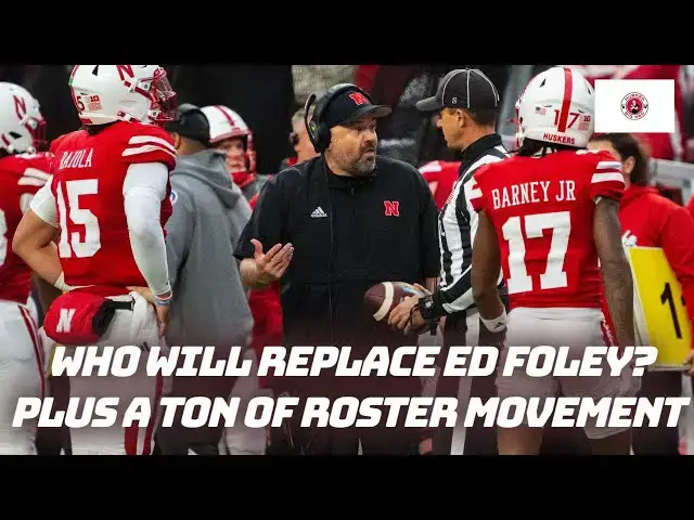 'Video thumbnail for Nebraska football stays busy in transfer portal; Candidates to replace the fired Ed Foley'