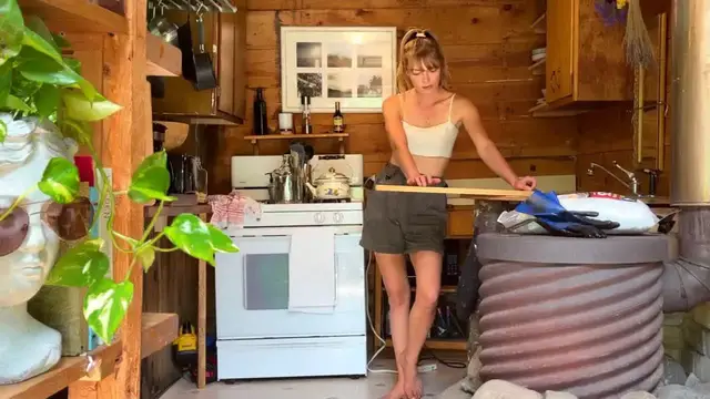 'Video thumbnail for a light kitchen renovation (i still find a way to use power tools)'
