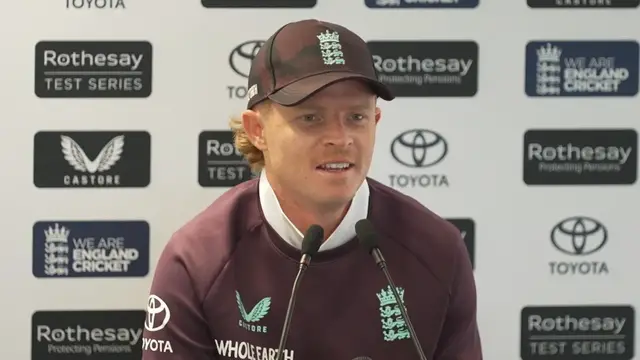 'Video thumbnail for 'An unbelievable knock' - Pope praises Brook's 99 as 1st Test hangs in balance'