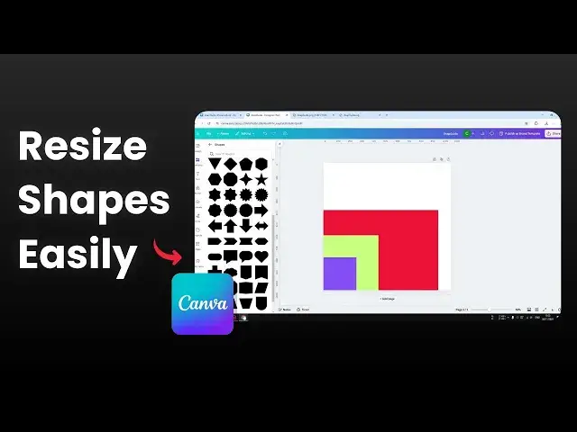'Video thumbnail for How to Resize Shapes in Canva'