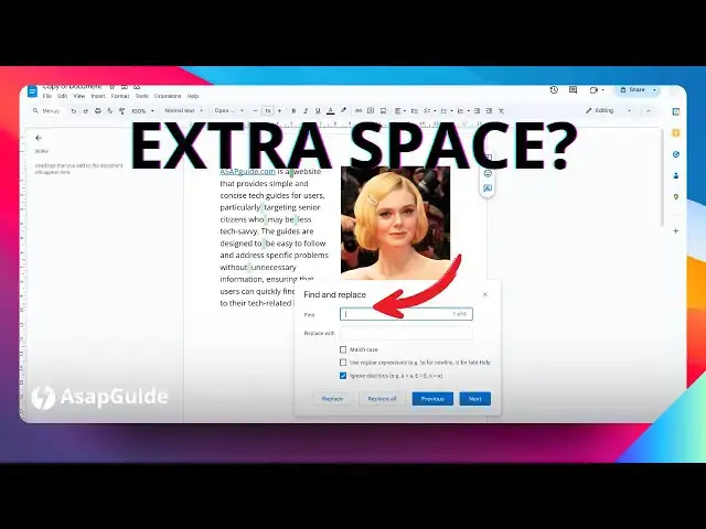 'Video thumbnail for How to Remove Extra Spaces in Google Docs'