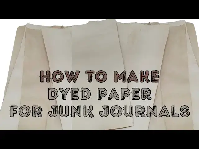 'Video thumbnail for How to Make DIY Dyed Paper for Junk Journals'