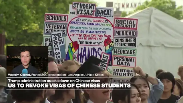 'Video thumbnail for Trump move to 'aggressively' revoke Chinese student visas part of wider crackdown'