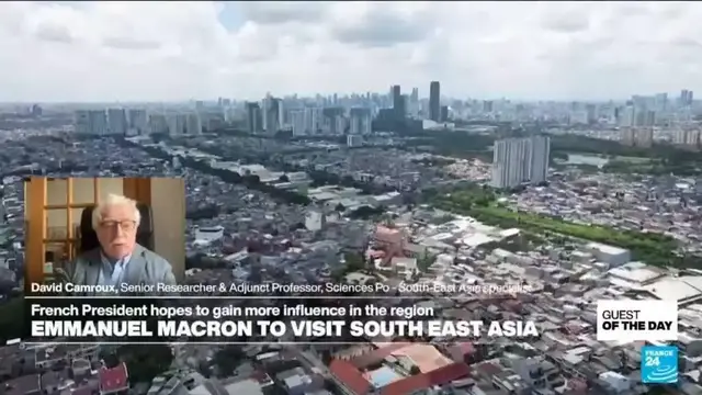 'Video thumbnail for Macron to pitch France as a 'kind of third reliable partner’ on Asia tour'
