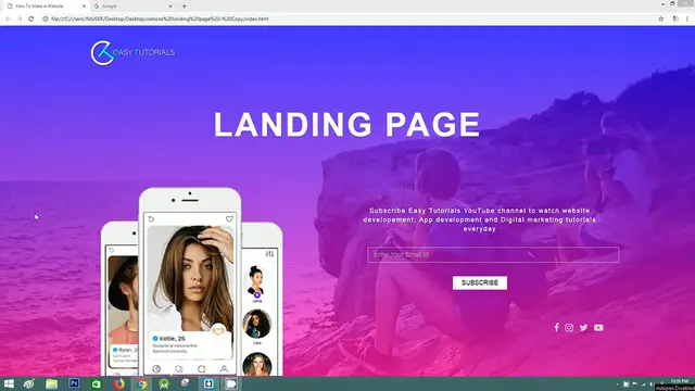 'Video thumbnail for How To Make Website Using HTML, CSS And Bootstrap _ Landing Page Website'