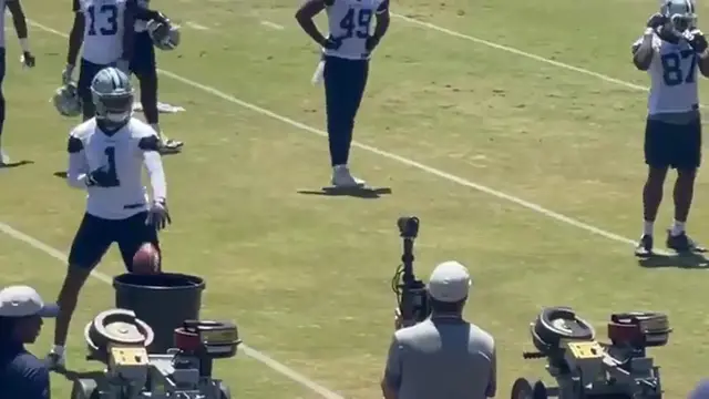 'Video thumbnail for Law Nation Sports: dallas cowboys wrs and tes catching drills'