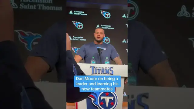 'Video thumbnail for (182) titans' dan moore jr. on leadership role and new teammates'