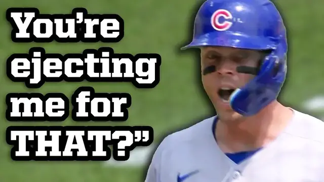 'Video thumbnail for Umpire immediately ejects Cubs infielder Nico Hoerner after a calm complaint, a breakdown'