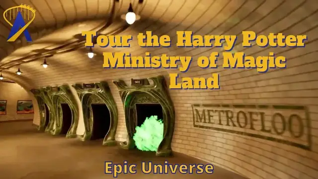 'Video thumbnail for Fly Through Ministry of Magic at The Wizarding World of Harry Potter Epic Universe'