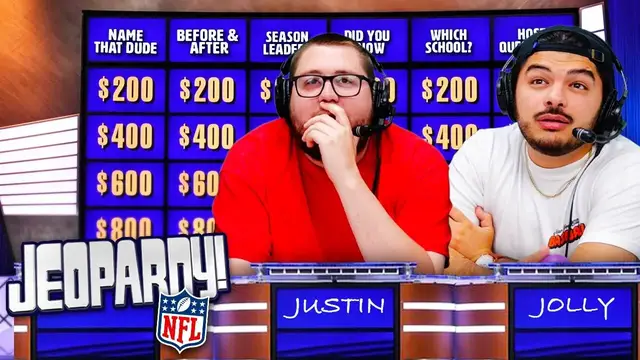 'Video thumbnail for Most DOMINANT round of Jeopardy ever? (NFL Jeopardy)'