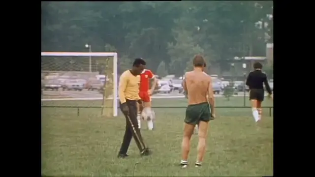 'Video thumbnail for Greatest Sports Legends- Features Pelé, Soccer (Football) Star kicking against host George Plimpton'