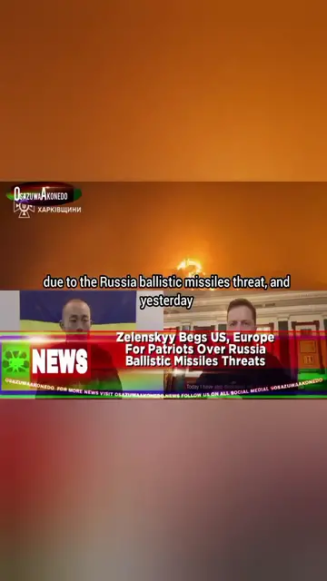 'Video thumbnail for Zelenskyy Begs US, Europe For Patriots Over Russia Ballistic Missiles Threats '