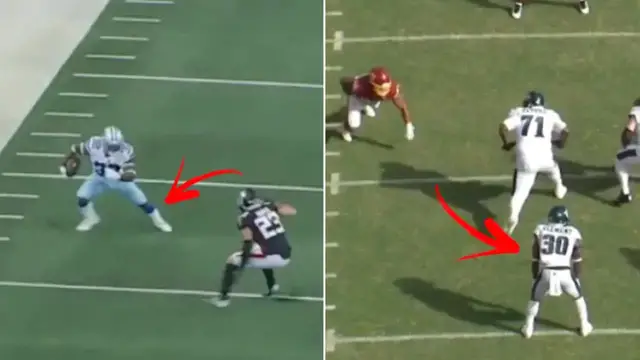 'Video thumbnail for law nation sports: corey clement, cowboys' utility running back film breakdown'
