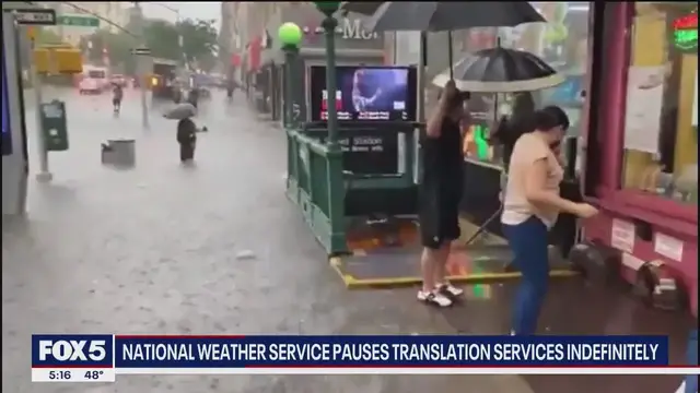 'Video thumbnail for NWS pauses language translation services for non-English speakers'