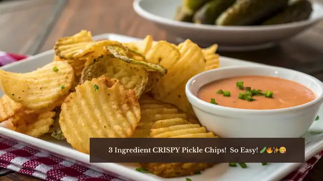 'Video thumbnail for 3-Ingredient CRISPY Pickle Chips | Easy Low-Carb Snack!'
