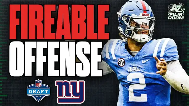 'Video thumbnail for a to z sports film room: giants draft jaxson dart: massive mistake?'
