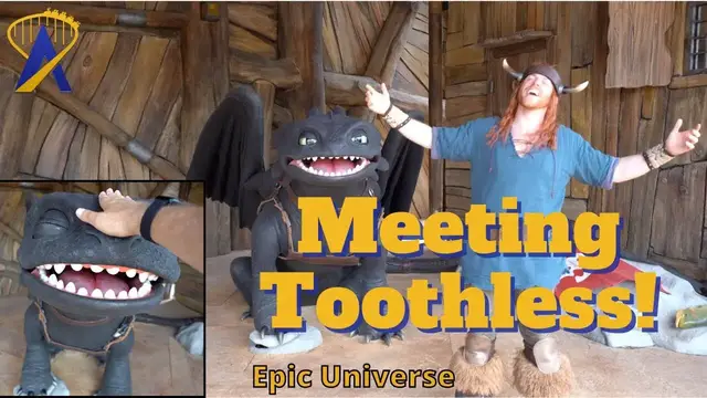 'Video thumbnail for Meeting Toothless at Epic Universe'