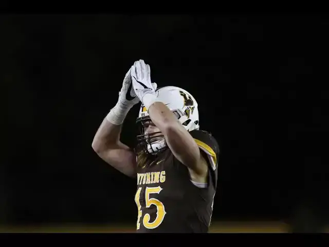 'Video thumbnail for law nation sports: lucas wacha: wyoming cowboys olb film session'