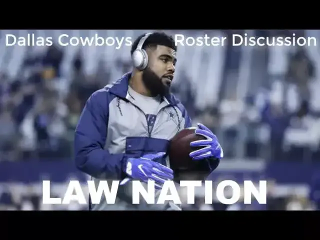 'Video thumbnail for law nation sports: damien wilson, ezekiel elliott, and cowboys roster analysis'