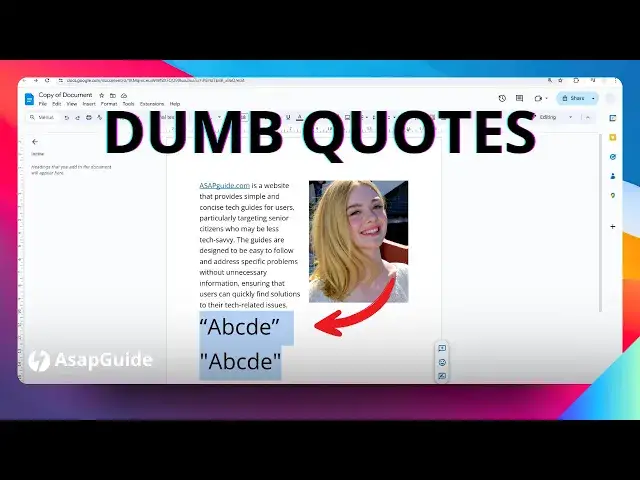 'Video thumbnail for How to Turn Off Smart Quotes in Google Docs'