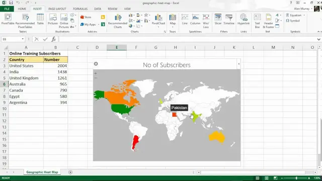 'Video thumbnail for Create a Geographic Heat Map in Excel with a Free Add-In'