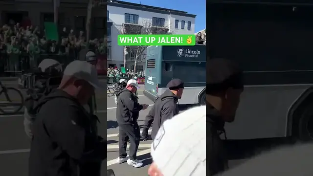 'Video thumbnail for (187) eagles super bowl parade: jalen hurts mvp celebration in philly'