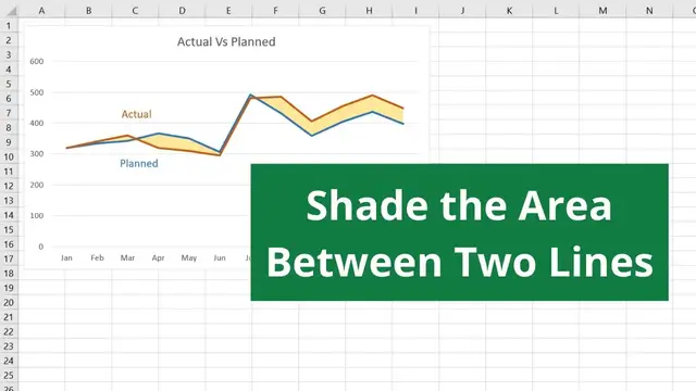'Video thumbnail for Shade the Area Between Two Lines - Excel Line Chart'
