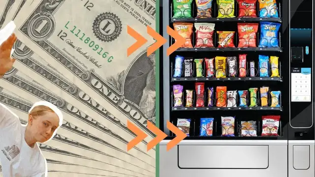'Video thumbnail for money making meg: dad helps me restock my vending machine business!'